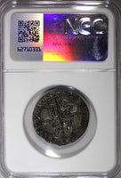 SPAIN Castile and Leon Henry IV Seville Silver (1454-74) 1 Real NGC GRADED (04)