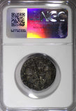 SPAIN Castile and Leon Henry IV Seville Silver (1454-74) 1 Real NGC GRADED (04)