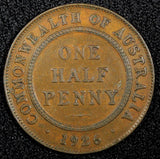 AUSTRALIA George V Bronze 1926 1/2 Penny KM# 22 (24 826)