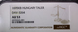 Hungary Leopold I Silver 1695 KB Thaler 45mm NGC AU53 RARE Dav-3264 KM# 214.8