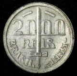 Brazil Silver 1935 2000 Reis Duke of Caxias 1 YEAR TYPE XF KM# 535 (27 504)