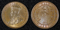 Ceylon George V Copper 1926 1/2 Cent UNC  KM# 106 (27 980)