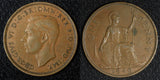 Great Britain George VI Bronze 1940 1 Penny WWII Issue KM# 845 (28 013)