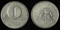 Lithuania Copper-Nickel 2001 1 Litas Horserider KM# 111 (27 972)