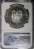 Panama Silver PROOF 1970 FM 5 Balboas NGC PF67 CAM.Central Americ.Games KM#28(9)