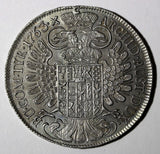 AUSTRIA Maria Theresia Silver 1763 Hall Thaler aUNC Nice Toned KM# 1742 (866)