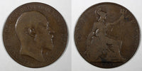 Great Britain Edward VII Bronze 1905 1 Penny KM# 794.2 (28 192)