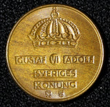 Sweden Gustaf VI Adolf Bronze 1961 TS 1 Ore GEM BU Toned KM# 820 (30 222)