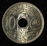 FRANCE 1938 10 Centimes UNC  KM# 889.1 (27 623)