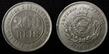 BRAZIL Pedro II Copper-Nickel 1889 200 Reis 32 mm Mint-511,000  KM# 484 (27 798)