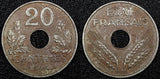 FRANCE Vichy French State Iron 1944 20 Centimes WWII Issue SCARCE  KM# 900.2a(2)