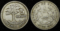 Guatemala Silver 1957 5 Centavos KM# 257.1 (24 419)