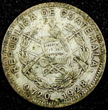 Guatemala Silver 1928 5 Centavos Royal Mint BETTER DATE KM# 238.2  (24 564)