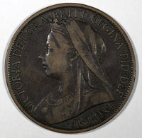 Great Britain Victoria Bronze 1899 1 Penny  KM# 790 (28 185)