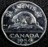 CANADA Elizabeth II 1954 5 Cents UNC KM# 50 (23 943)