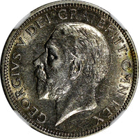 GREAT BRITAIN George V Silver 1933 Shilling NGC AU58 Nice Toned KM# 833 (004)