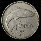 Ireland Republic 1954 Florin 2 Scilling Salmon KM# 15a (28 955)