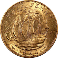 GREAT BRITAIN Elizabeth II 1966 1/2 Penny UNC KM# 896 RANDOM PICK (1 Coin)
