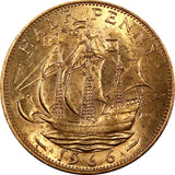 GREAT BRITAIN Elizabeth II 1966 1/2 Penny UNC KM# 896 RANDOM PICK (1 Coin)
