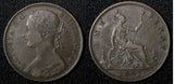 Great Britain Victoria (1837-1901) Bronze 1892 1 Penny KM# 755 (28 408)