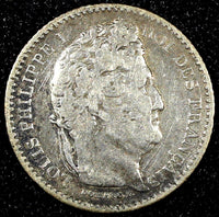 FRANCE Louis Philippe I Silver 1846 A 25 Centimes Paris Mint KM# 755.1 (24 700)