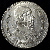 MEXICO Silver 1966 Mo Peso Jose Morelos 34.5 mm UNC KM#459 (30 037)