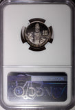 GUATEMALA Silver 1961 10 Centavos  NGC MS66 Nice Toned GEM BU KM# 262 (024)