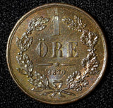 Sweden Carl XV Adolf Bronze 1870 L.A.1 Ore Choice UNC Condition KM# 705 (28 219)