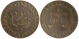 Zanzibar Copper AH1304 (1886) 1 Pysa Heaton and Sons Mint KM# 7 (23 226)