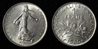 FRANCE Nickel 1960 1 Franc UNC KM# 925.1 (27 743)