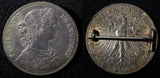 German States FRANKFURT AM MAIN 1860 Thaler Coronation Medal,Pin,Brooch Silver