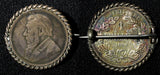 South Africa Johannes Kruger Silver-0.925 Pin Brooch 1896 1 Shilling 7.62g KM# 5