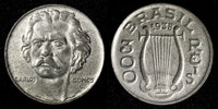 BRAZIL Carlos Gomes Copper-Nickel 1938 300 Reis KM# 538 (27 789)