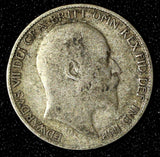 Great Britain Edward VII Silver 1909 6 Six Pence AR-(.925) KM# 799 (28 783)