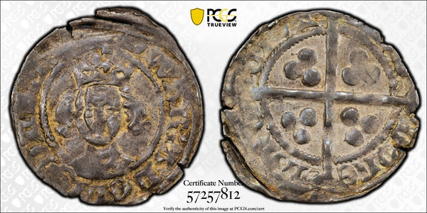 GREAT BRITAIN Edward III (1327-1377)  (1361)  Penny Durham PCGS AU53 TOP GRADED