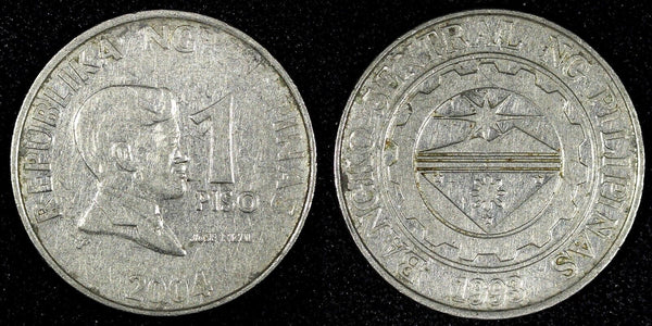 Philippines Jose Rizal  2004 1 Piso Magnetic 24 mm KM# 269a (27 049)