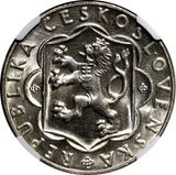 Czechoslovakia Silver 1954 10 Korun Slovak Uprising NGC MS63 KM# 40 (009)