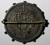GREAT BRITAIN Victoria,Silver-0.92 Brooch ,Pin 1897 1/2 Crown KM# 782 (19.37g.)
