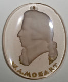 W.A.MOZART PENDANT .CAMEO STYLE . OVAL LIGHT PEACH  COLOR 37mm X 30mm (4257)