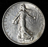 FRANCE Silver 0.835 1918 1 Franc KM# 844.1  (28 500)