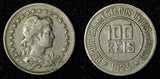 BRAZIL Copper-Nickel 1923 100 Reis Rio de Janeiro Mint KM# 518 (27 598)
