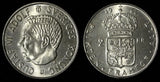 SWEDEN Gustaf VI Adolf Silver 1964 U 2 Kronor  UNC KM# 827 (28 713)