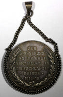 GERMANY Silver 1915 Medal  By L.Lauer. WWI BREAD / DISTRIBUTION Zetzmann-5008(4)