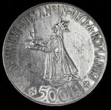 Romania Mihai I Silver 1941 500 Lei aUNC Bessarabia Reunion 37 mm KM# 60 (257)
