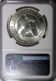 Paraguay President Stroessner Silver 1973 300 Guaranies NGC MS63 KM# 29 (004)
