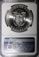 Panama Silver 1970 FM 5 Balboas NGC MS67 Central American Games KM#28 (029)