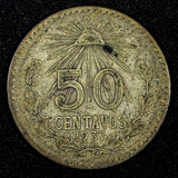 Mexico ESTADOS UNIDOS MEXICANOS Silver 1937 M  50 Centavos KM# 447 (27 242)