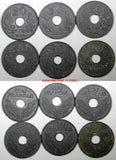 FRANCE  Zinc 1942 20 Centimes WWII Issue KM# 900.1 RANDOM PICK ( 1 COIN ) (933)