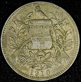 GUATEMALA 1910 H 1 Real Heaton Birmingham Mint Toned KM# 177  (24 574)