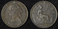 Great Britain Victoria Bronze 1878 Farthing KM# 753  (28 313)